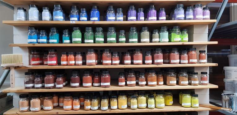 Unsere Pigmente verschiedenster Hersteller und Gruben